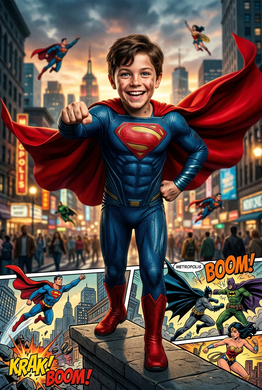 Transformation example: Superboy realistic