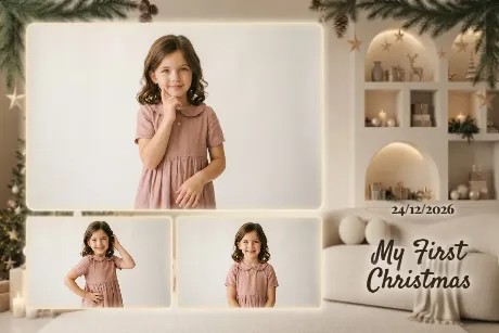 Warm Cozy Family Christmas — 4×6 Paysage 2