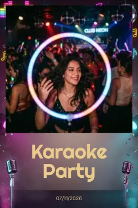 Neon Karaoke Stage