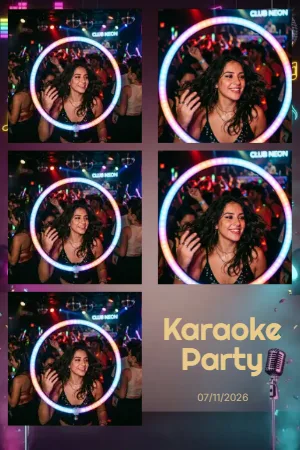 Neon Karaoke Stage