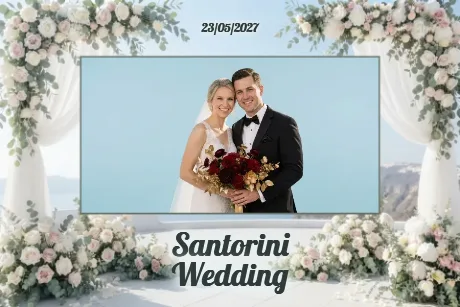 Santorini Cliffside Wedding — 4×6 Paysage 4