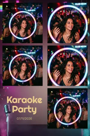 Neon Karaoke Stage