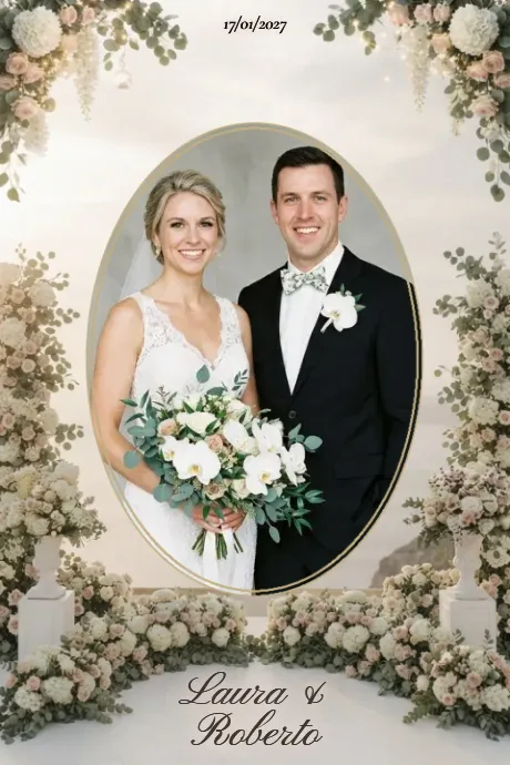 Cliffside Floral Wedding Elegance — 4×6 Portrait 4