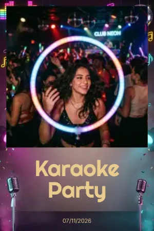 Neon Karaoke Stage