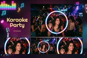 Neon Karaoke Stage