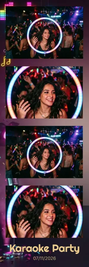 Neon Karaoke Stage
