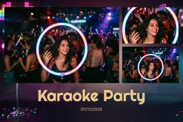 Neon Karaoke Stage
