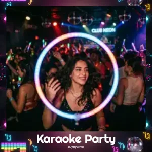Neon Karaoke Stage