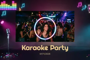 Neon Karaoke Stage