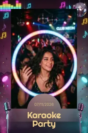 Neon Karaoke Stage