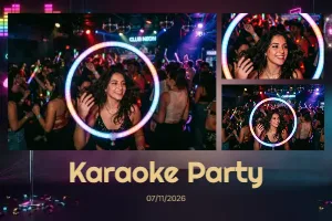 Neon Karaoke Stage