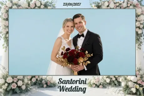 Santorini Cliffside Wedding — 4×6 Paysage 5