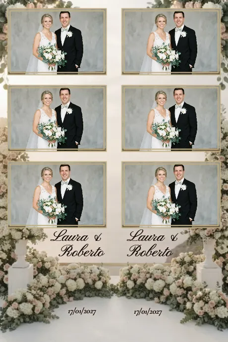 Cliffside Floral Wedding Elegance — 4×6 Moitié-moitié