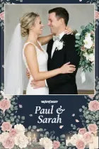 Navy & Blush Floral Romance
