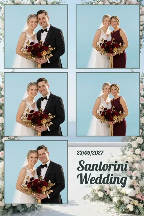 Santorini Cliffside Wedding — 4×6 Portrait 5