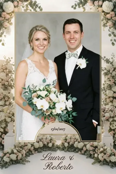 Cliffside Floral Wedding Elegance — 4×6 Portrait 3