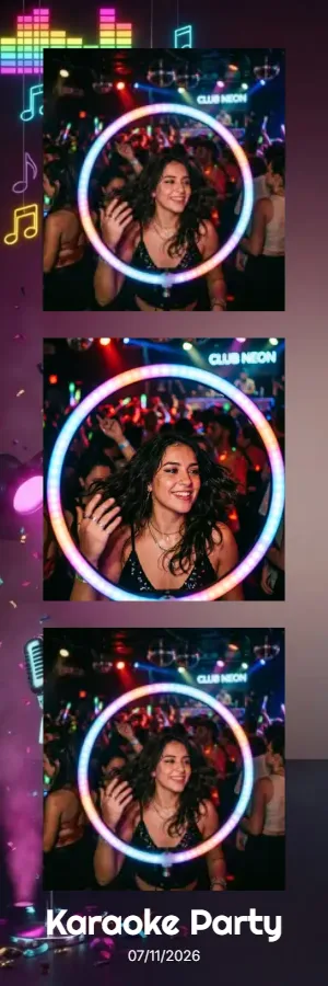 Neon Karaoke Stage