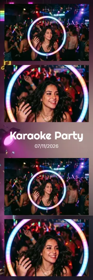 Neon Karaoke Stage
