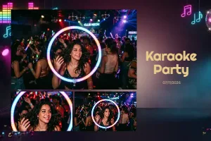 Neon Karaoke Stage