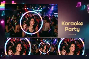 Neon Karaoke Stage